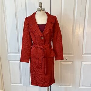 Larry Levine Signature 2 piece suit in burnt orange